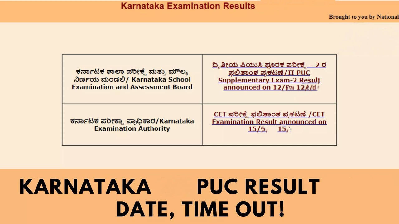 PUC RESULT PUC Exam Result Declared, Here is the direct link to check the result