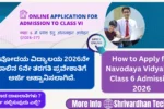 Navodaya Vidyalaya Class 6 Admission 2026