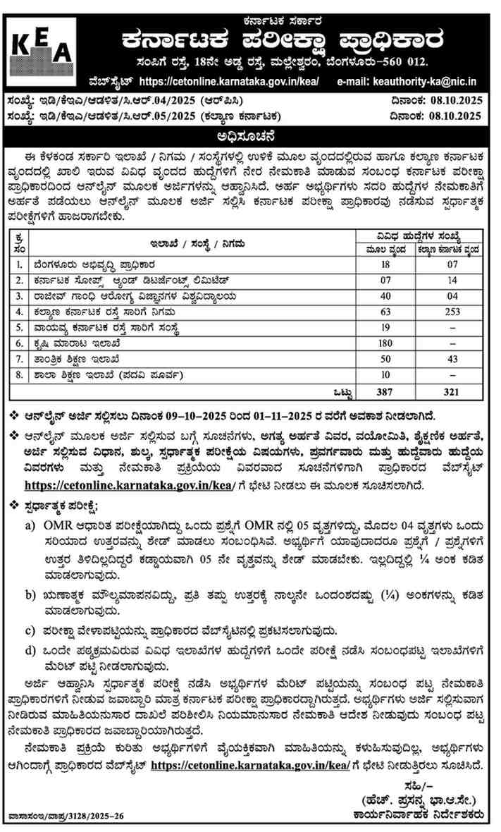 KKRTC Recruitment 2025 Apply Online for 316 Assistant Accountant, Administrator Posts | Karnataka Government Jobs 2025