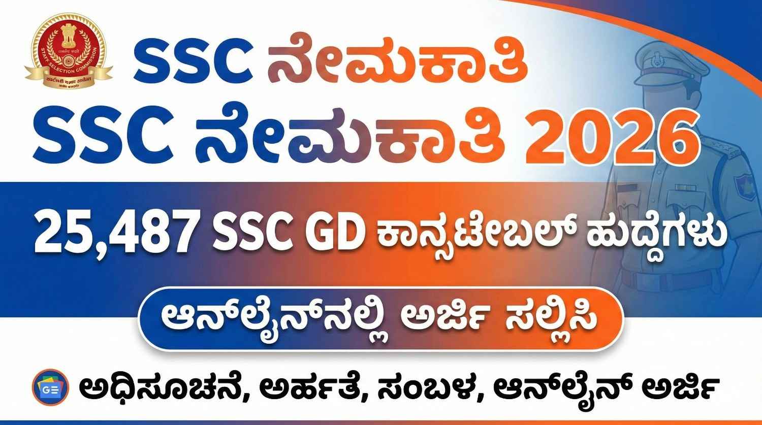 SSC Recruitment 2026 Apply Online for 25,487 SSC GD Constable Posts | Notification, Eligibility, Salary &amp; Online Application