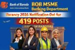 Bank of baroda msme recruitment 2026 apply online for 419 posts form